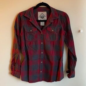 Roots Beaver Canoe button-down flannel shirt